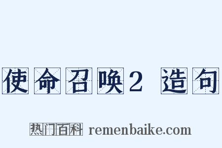 使命召唤2造句是什么意思的图片